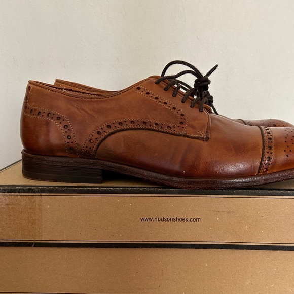 BNWOB Men\'s H by Hudson Brown Davern Drum Dye Brogue Derby Size US 9/UK 8/EU 42 main image 11